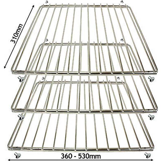 Adjustable Extendable Shelf for Zanussi Oven Cooker (310 x 360-590mm, Pack of 3)
