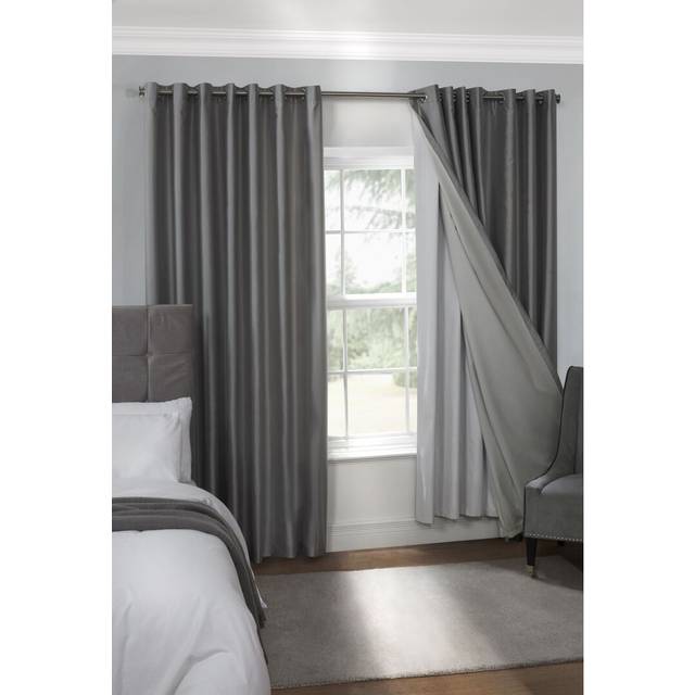 Walhame Total Linings Eyelet Blackout Thermal Curtains (Width 168cm x Drop 221cm)