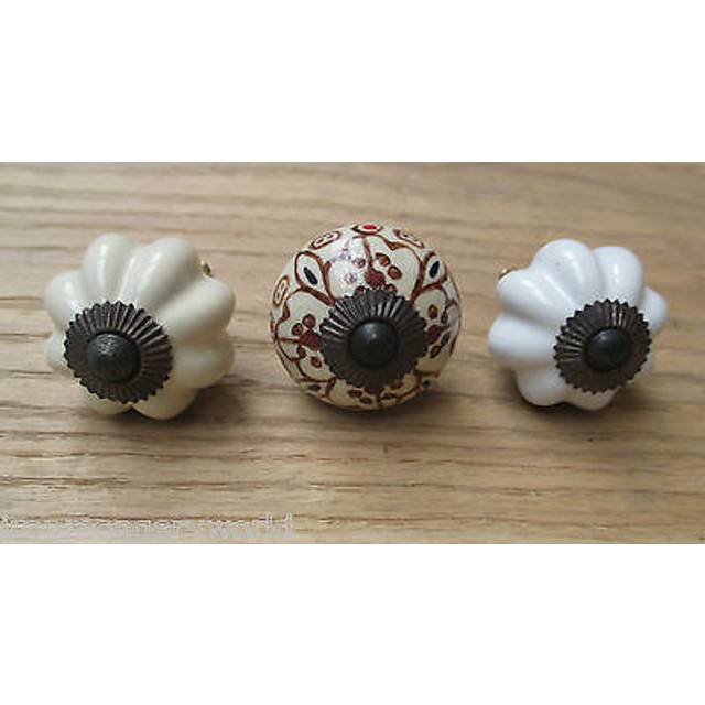 Cream Ceramic Pumpkin Cabinet Knob by Ironmongery World