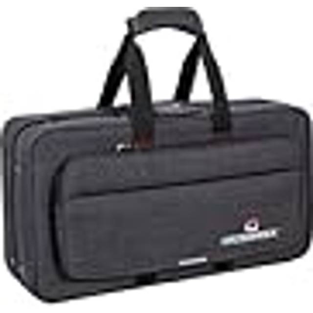 Crossrock Lightweight Foam Case fits Bb Trumpet- with Removable Shoulder Straps  Storage Compartment & External Pocket-Dark Grey (CRP200TRDG-R)