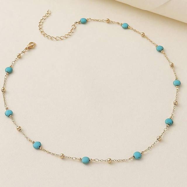 SHEIN 1pc INS Fashionable Pearl Chain Necklace, Random Pearl Count But Fixed Length, Women Minimalist Jewelry