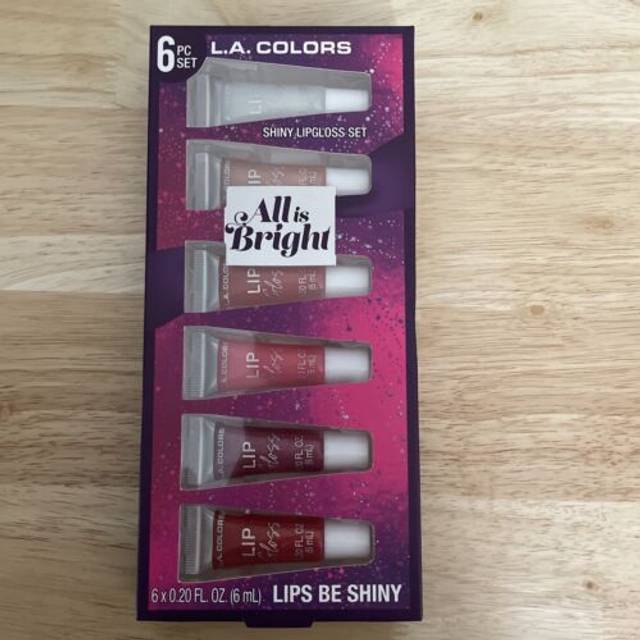 L.A. COLORS All Is Bright 6pc Jelly Lipgloss Set  Lips Be Jelly  1 Fl Oz (Pack of 1)