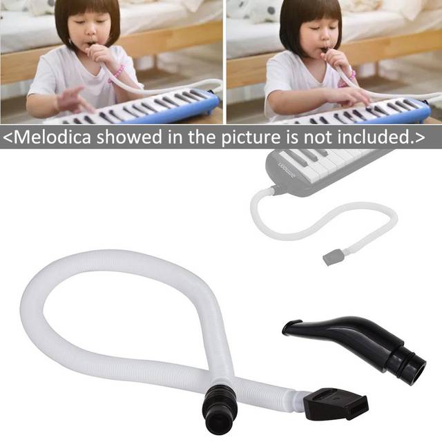 57cm / 22.4in Long Flexible Plastic Melodica Pianica Tube with a Black Mouthpiece