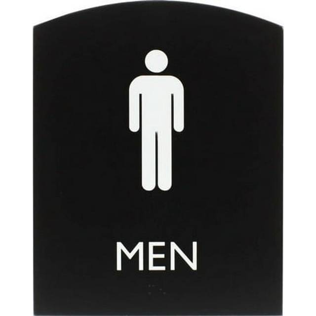 "1 Each - Men Print/Message - 6.8"""""""" Width x 0.8"""""""" Height - Easy Readability  Braille - Black-2676-Office Supplies"