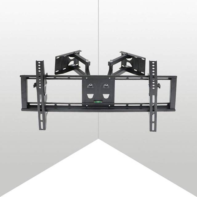UNHO Corner TV Wall Mount, Tilt and Swivel TV Bracket Full Motion TV Mount Holders for 32-65 inch LCD LED Plasma Flat Screens Max VESA 600x400mm 77