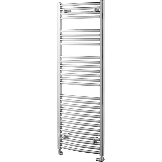 Pisa Straight Wall-Mounted Heated Towel Rail - Chrome (160cm H x 30cm W x 8.8cm D)