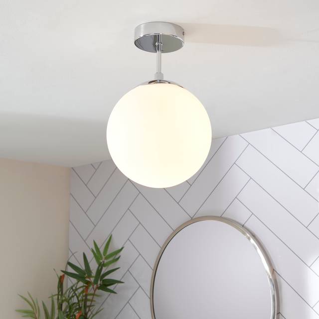 Sfera Bathroom Flush Ceiling Light - Chrome