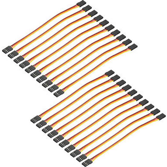 20pcs servo extension cable cord connector lead wire 5.9inch 22awg 60-core