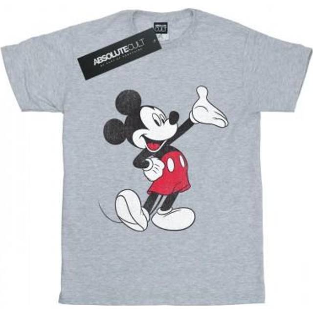 (7-8 Years, White) Disney Boys Mickey Mouse Traditional Wave T-Shirt