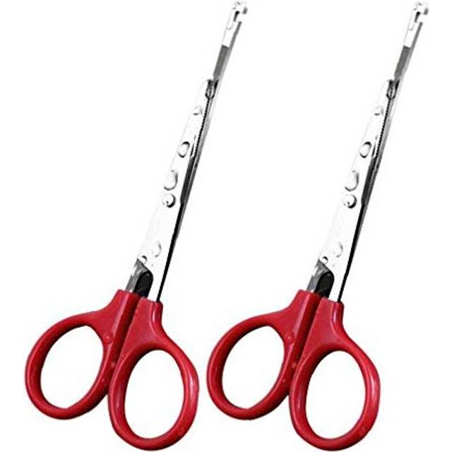 2PCS Scissors Stainless Steel Fishing Plier Multifunctional Hook Remover Tool With Coiled Lanyard Fishing Part