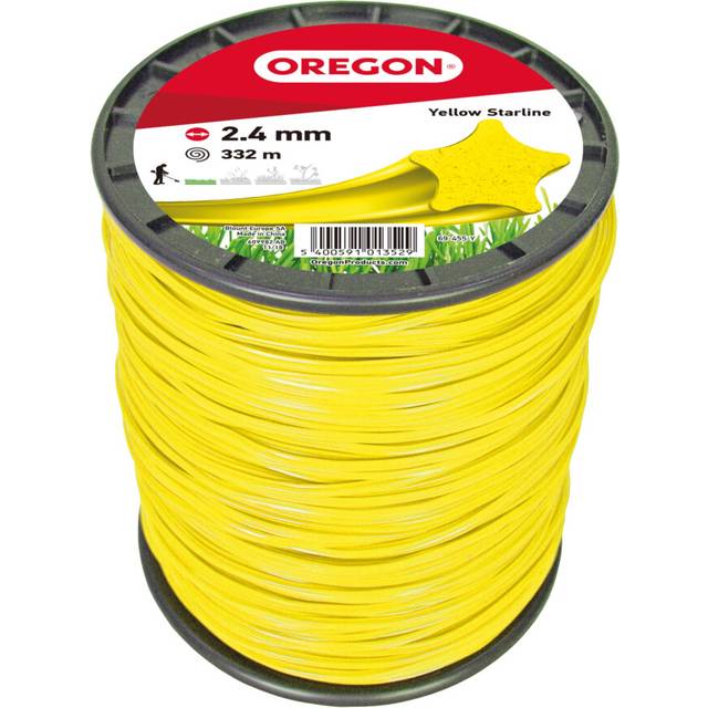 Yellow Star Shaped Strimmer Line Wire for Grass Trimmers and Brushcutters, Five Cutting Edges for Clean Finish, Professional Grade Nylon, Fits All