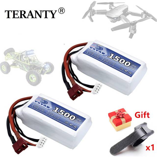 (5Pcs Battery - JST) 11.1V 1500mah 45C Lipo Battery for RC Car Airplane Boat Drone Quadcopter