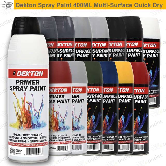 DEKTON SPRAY PAINT BLACK GLOSS, DP10115