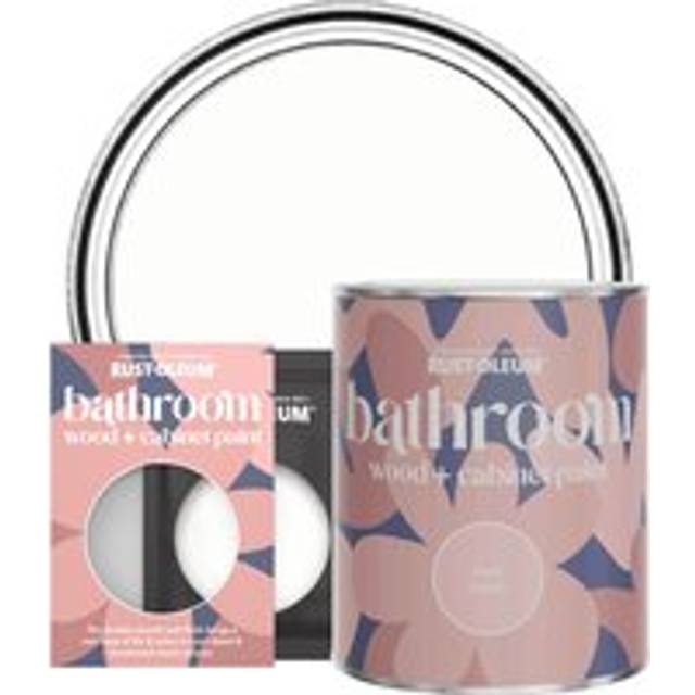 Rust-Oleum Bathroom Wood & Cabinet Paint, Matt Finish - CHALK WHITE - 10ml - White