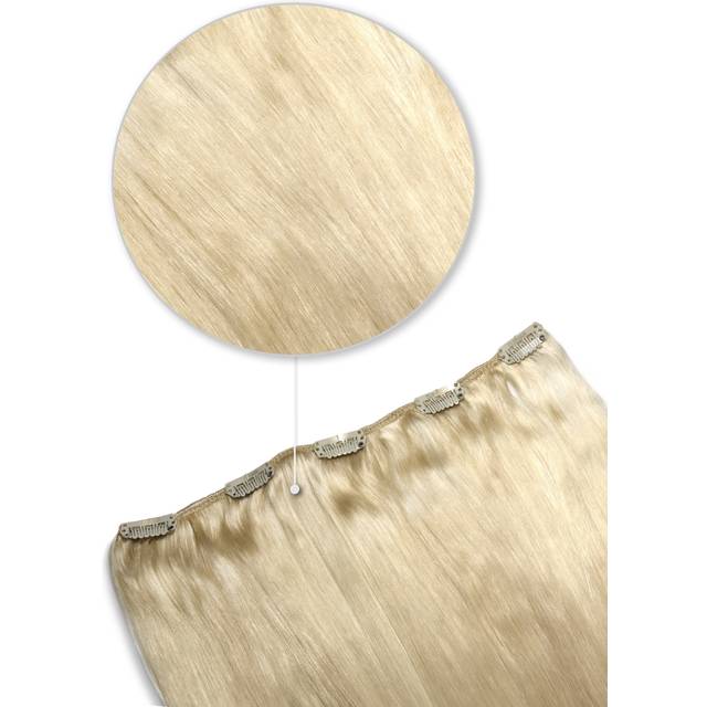 One Piece Clip In Hair Extensions - Lightest Blonde (#60), 18" (45g)