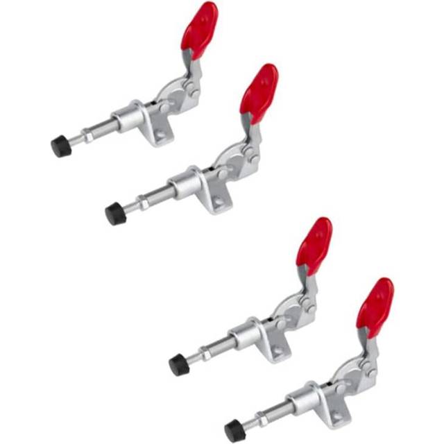 4Pcs GH-301AM 45Kg Toggle Clamp Quick Release Pull Action Vertical/Horizontal Type Clamps Hand Tool for Woodworking
