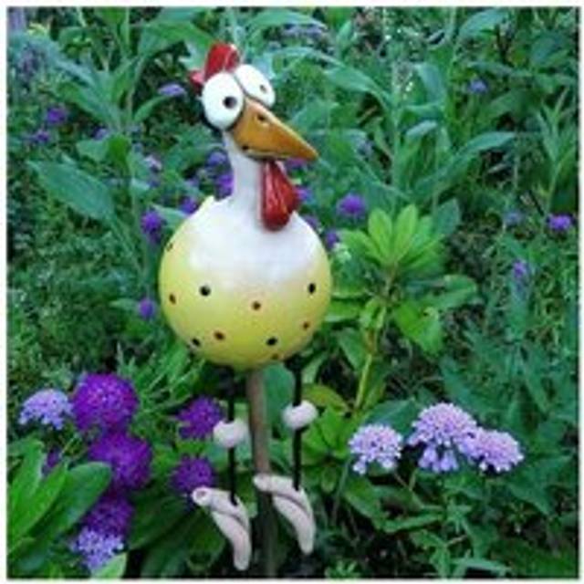 Lune - Decorative Garden Hen. Funny Garden Statues Outdoor Fairy Garden Decoration. Funny Resin Chicken Garden Decoration Hen Shape Animal Figurine