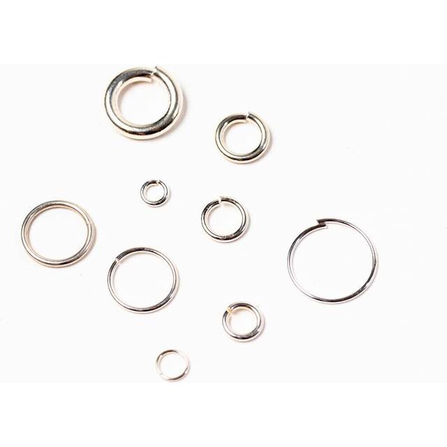 10pcs 925 Sterling Silver Open Jump Ring  12 Gauge 10.1mm OD/6.0mm ID Made in USA by CRAFT WIRE