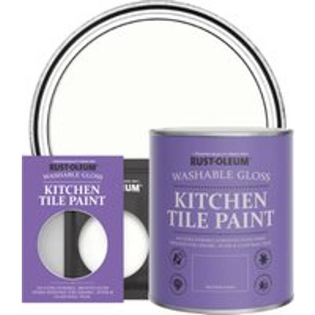 Rust-Oleum Kitchen Tile Paint, Gloss Finish - CHALK WHITE - 10ml - White