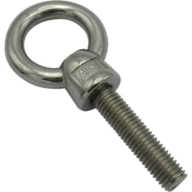 M6 Long Shank Eye Bolt Stainless Steel (50MM Metric Thread Rope)