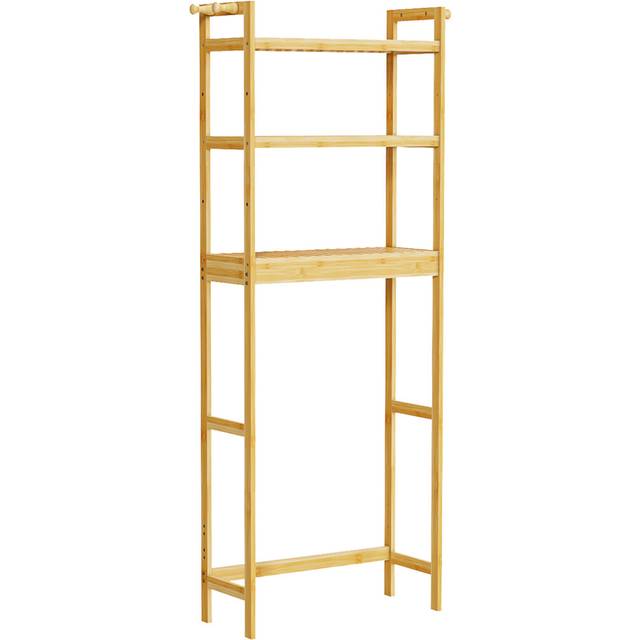 Amelita Bamboo Freestanding Bathroom Cabinet - Natural (170cm H X 26cm W X 63cm D)
