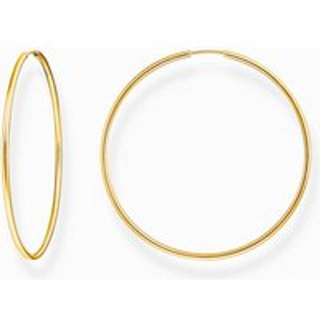 Thomas Sabo Gold Plated Sterling Silver Large Hoop Earrings