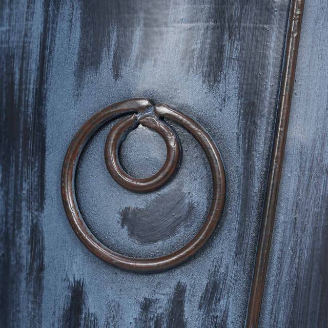 Tomfeel Iron Blomkrukor Nordisk stil Människoansikte Abstrakt målning Etniskt Hantverk Balkong custom 1 sjöblå färg