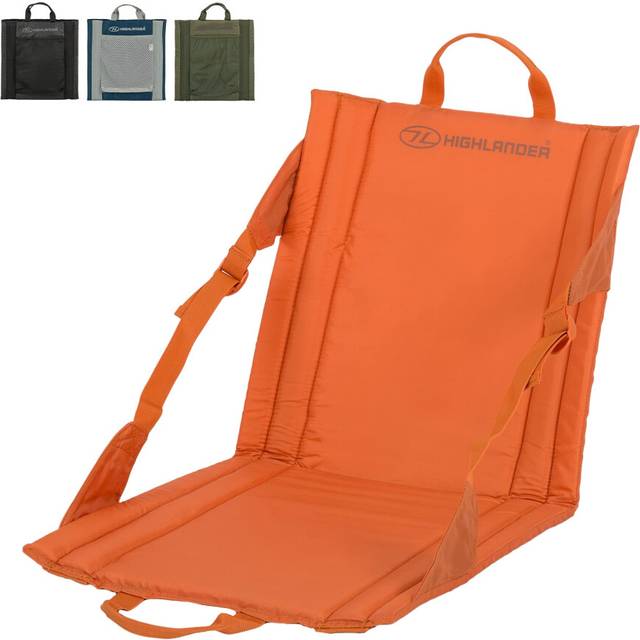 Highlander Outdoor Sit Mat - Portable Seat - Lightweight with Back Support and Pocket - Perfect as a Picnic Chair, Stadium Seat, Beach Chair, or