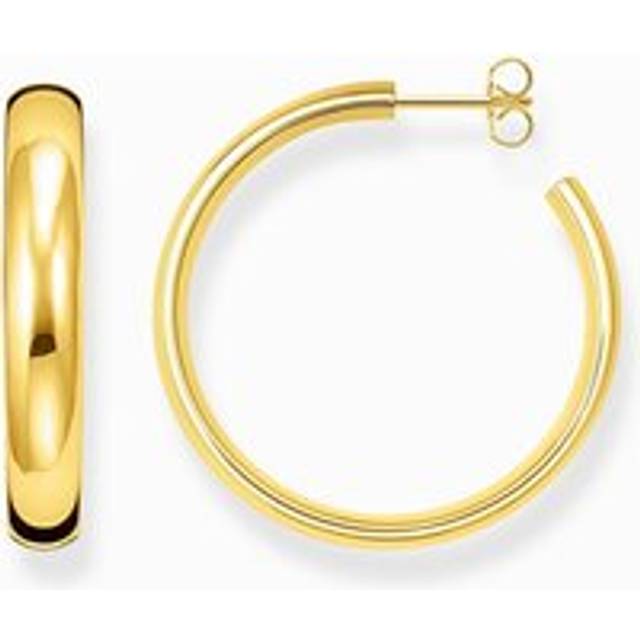 Thomas Sabo Gold Plated Sterling Silver Medium Hoop Earrings