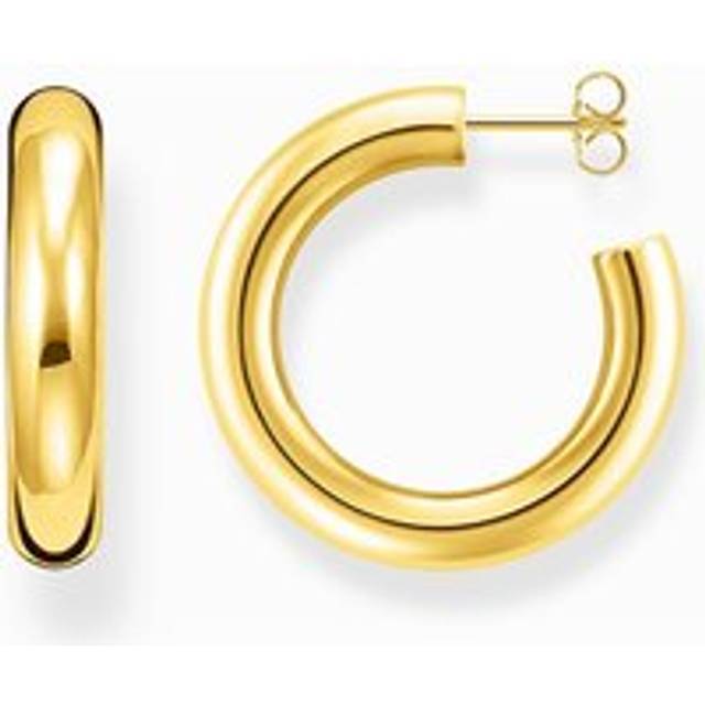 Thomas Sabo Gold Plated Sterling Silver Medium Classic Chunky Hoop Earrings