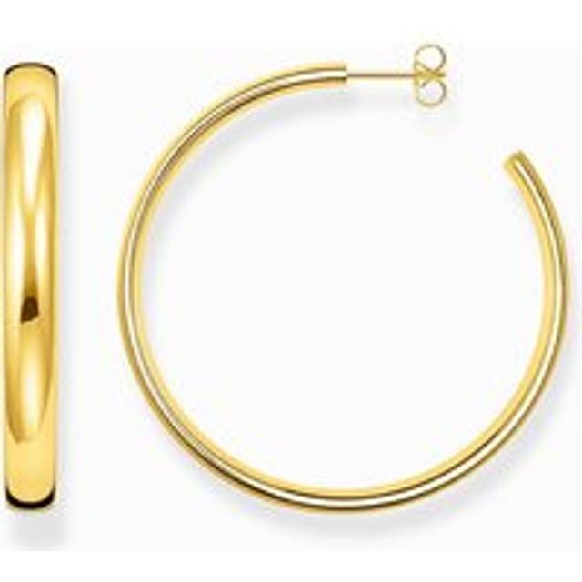 Thomas Sabo Gold Plated Sterling Silver Large Hoop Earrings