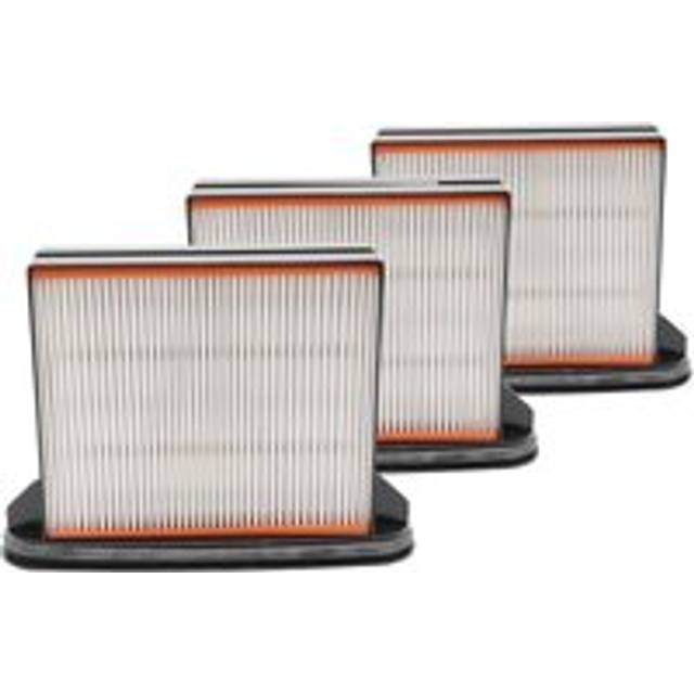 Vhbw - 3x Filter compatible with Starmix isp iPulse L-1635 basic, isp ARM-1435 Vacuum Cleaner - flat-fold/wet/HEPA-filter Black Grey White