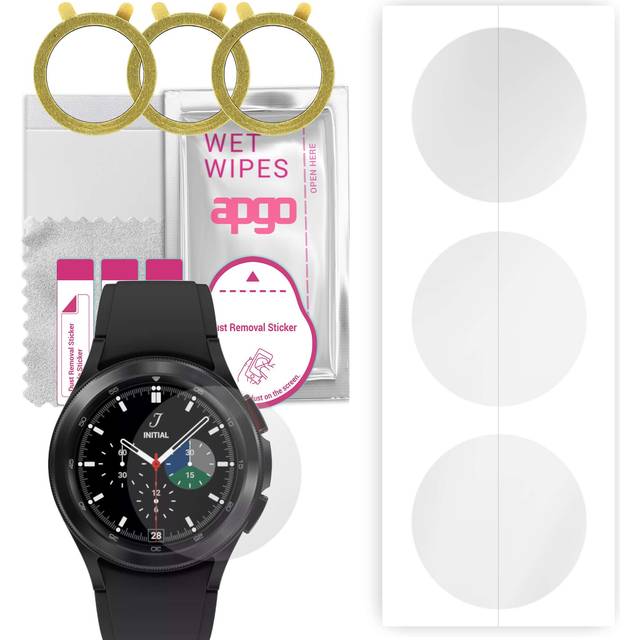 3x apgo Hydrogel Screen Protector for Samsung Galaxy Watch4 Classic 42mm, Hydrogel Film, with positioning layer easy installation