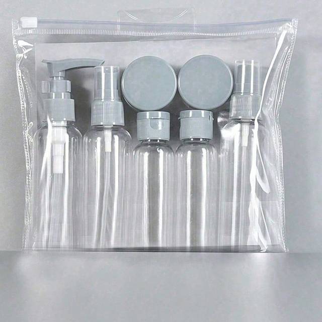 SHEIN Pp Material Travel Bottle Set, Rlotion, Travel Accessoriesefillable, Portable, Leak-Proof, Travel Bottle Set, For Toiletries, Empty Liquid Container,