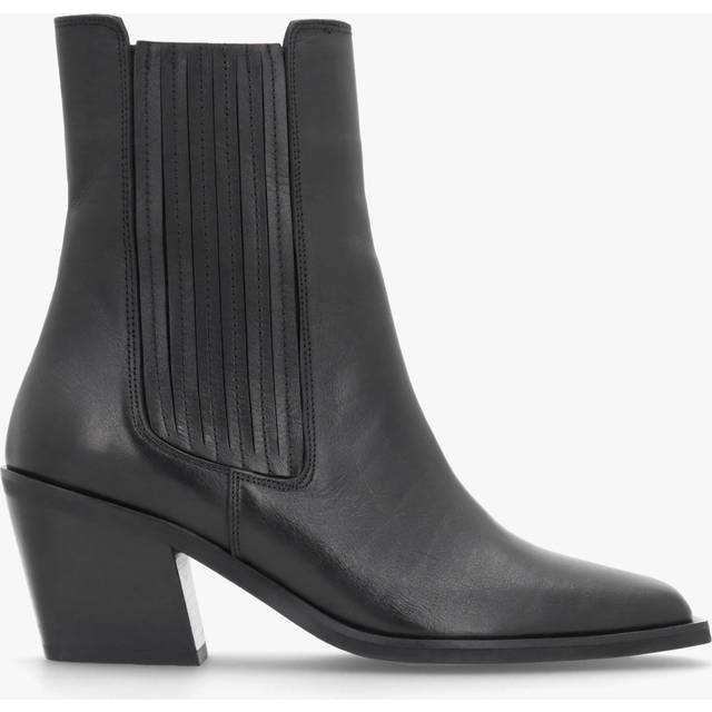 DANIEL Indie Black Leather Western Chelsea Boots Size: 38, Colour: Black Leather