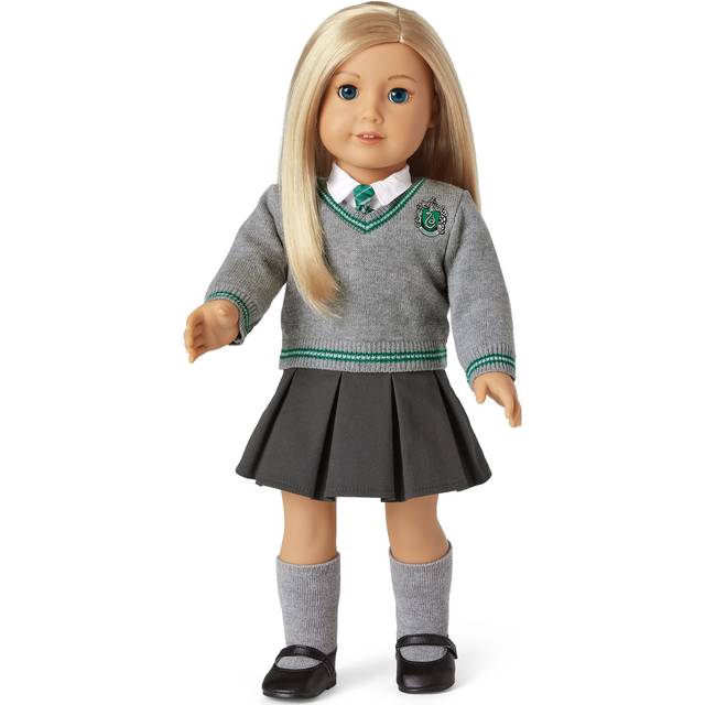 American Girl Harry Potter 18-inch Doll Slytherin Outfit with Sweater  Tie  and Scarf Featuring House Crest  For Ages 6+