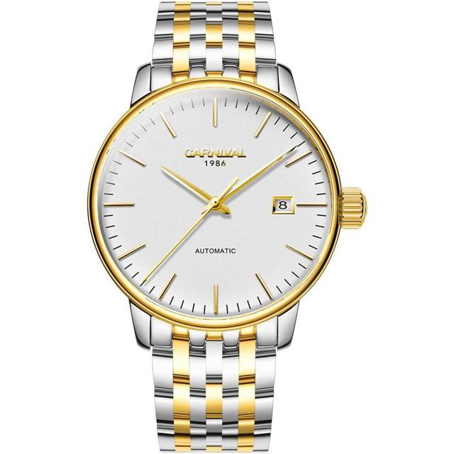 Luxury Men's Automatic Mechanical Wrist Watch Analog Watch Calendar Waterproof Stainless Steel Business Watch for Men Best Gift