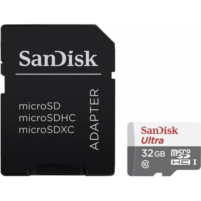Sandisk 32gb class 10 ultra microsdhc 80mb/s memory card and sd adapter