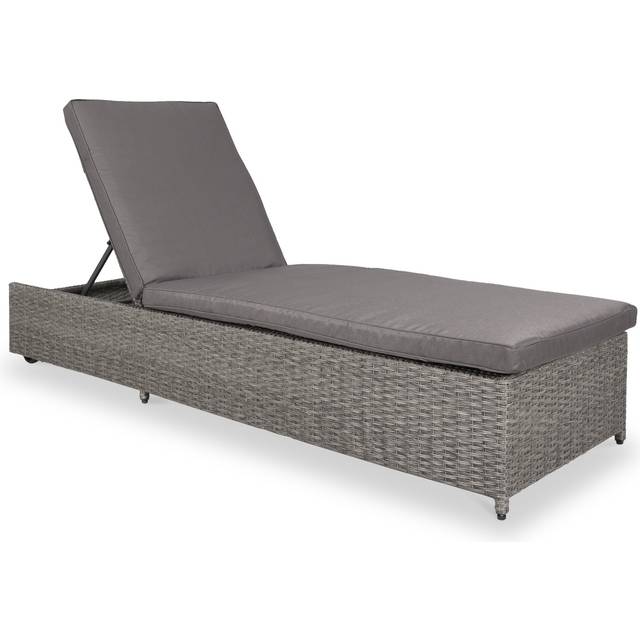 Paris Multi Position Rattan Sun Lounger | Garden Reclining Sun Bed