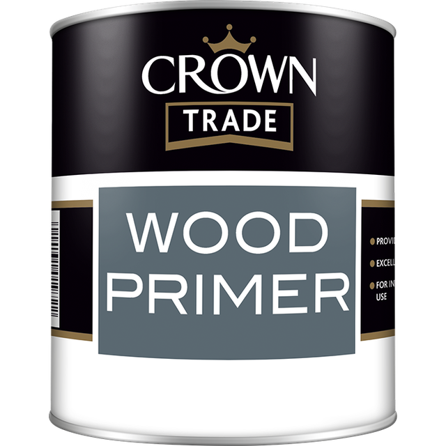 Crown Trade Wood Primer, White, 1L