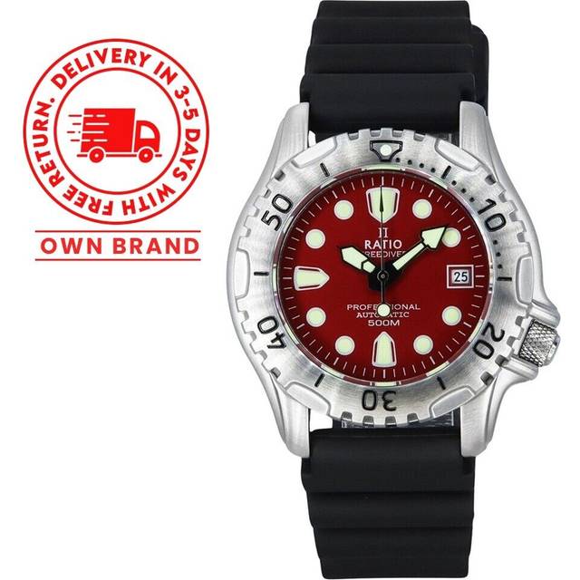 Ratio FreeDiver Professional 500M Sapphire Red Dial Automatic 32GS202A-RED Men&#39;s Watch