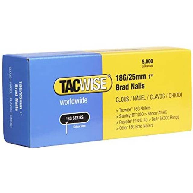 TACWISE 0396 Type 18G / 25 mm Galvanised Brad Nails