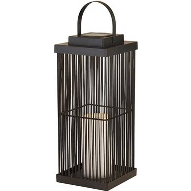 Large Rattan Outdoor Lantern - Black