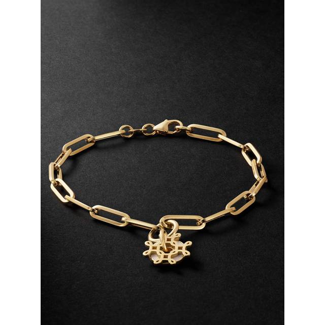 Foundrae - L'Eternelle 18-Karat Gold and Enamel Chain Bracelet - Men - Gold