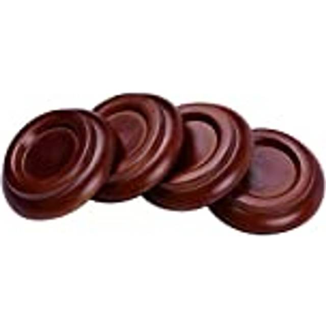 Piano Caster Cups,Solid Wood Piano Caster Cups for Upright Piano Wooden Piano Caster Piano Leg Floor Protectors,Non-Slip & Anti-Noise Foam (Set of
