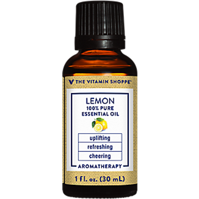 The Vitamin Shoppe  100% Pure Essential Oil  Lemon  1 fl oz (30 ml)