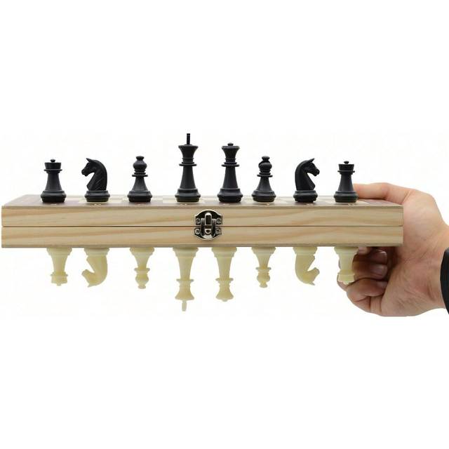 SHEIN Three-In-One Magnetic Chess Sets With 24/29/34/39/44/49cm Dimension, Including 3 Gameplay Modes: International Chess, Checkers, And Double-Land Chines