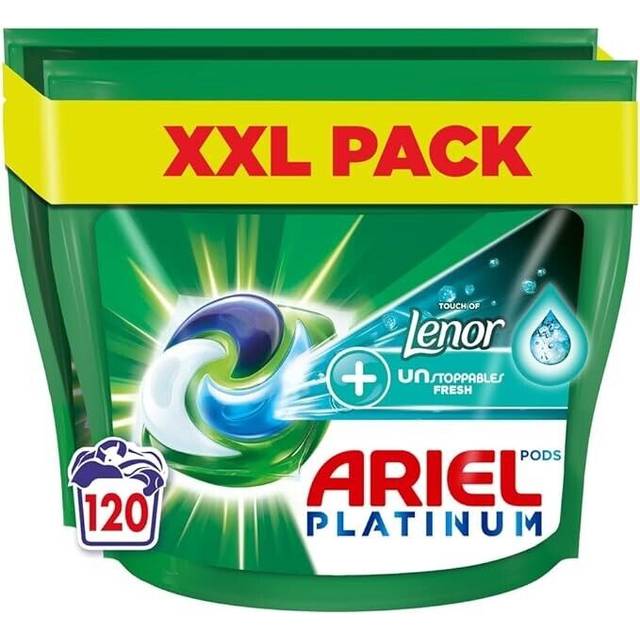 Ariel All-in-1 Pods Washing Liquid Laundry Detergent Tablets/Capsules, 120 Washes (60 x 2) with Lenor Unstoppables