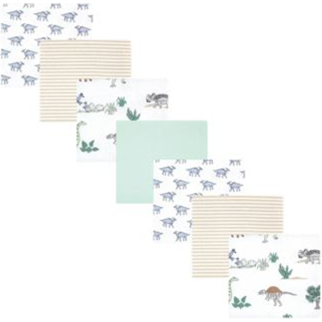 Hudson Baby Unisex Baby Cotton Flannel Receiving Blankets Bundle  Boy Dino World  One Size