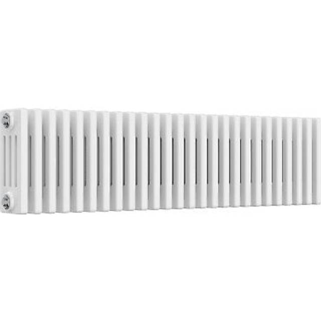 Reina Colona 4 Column Horizontal Radiator 300mm H x 1190mm W - White